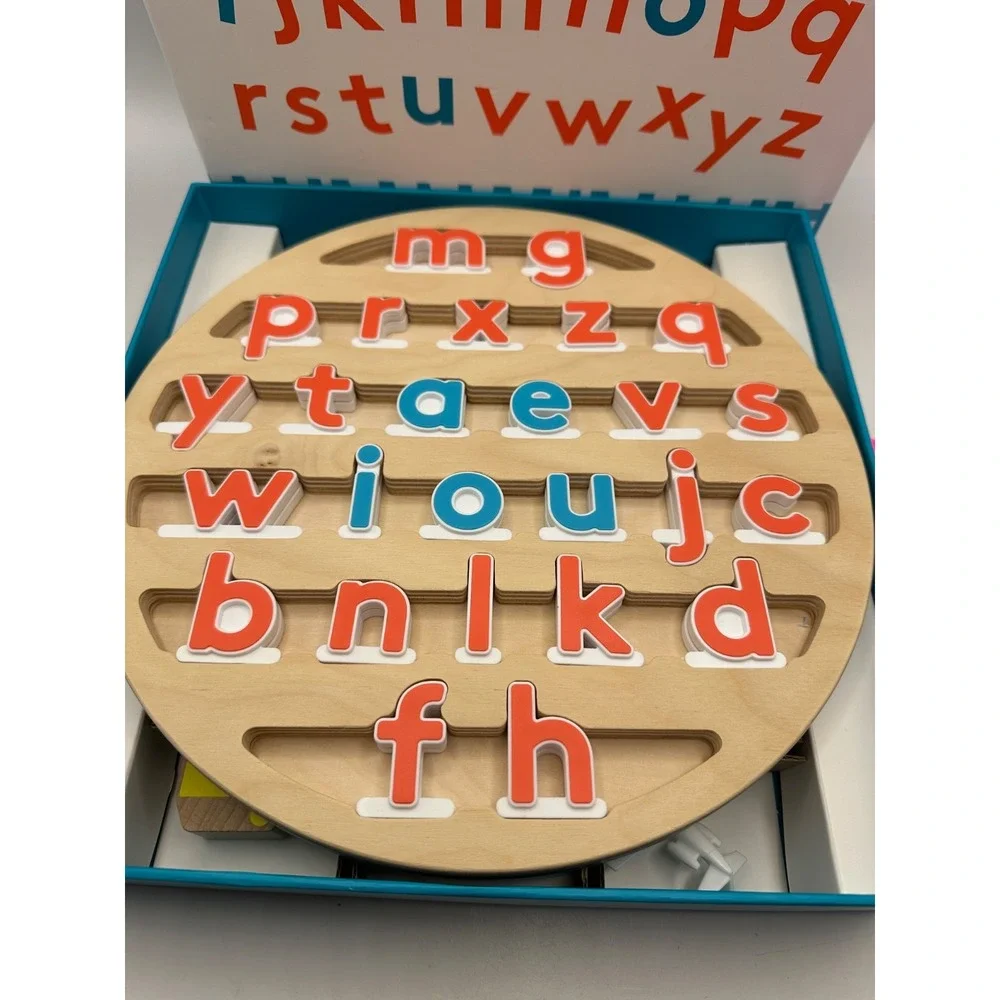 LovEvery Montessori Movable Alphabet Game Letters Objects Cards 2 PCS MISSING
